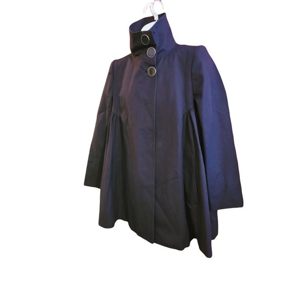 Stella McCartney Navy Swing Coat 44/10 High Neck Collar - Picture 7 of 7